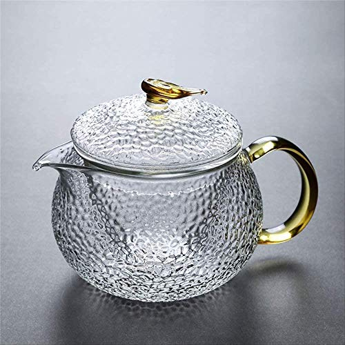 BOSUGE Teekanne Teekanne aus Glas mit Filter Teekanne aus Fischschuppen Borosilikatglas Wasserkrug Wärmebehälter Saftbehälter Kanne 500 ml 1ja