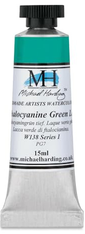 Michael Harding Professional Watercolors - 15ml Tubes (Phthalocyanine Green Lake)