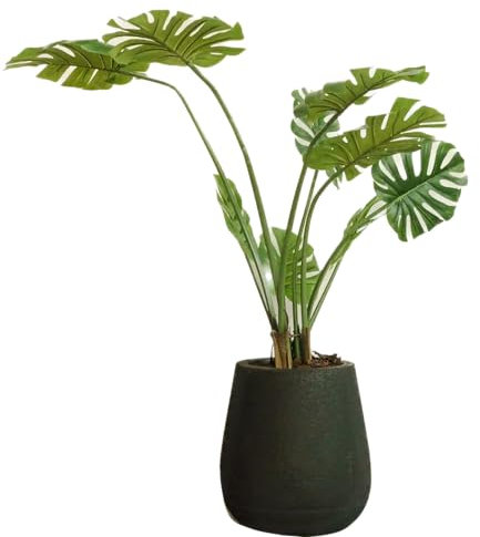 Valyria Home | Planta Artificial Monstera 120 cm – Costilla de Adán Realista para Decoración de Hogar y Oficina – Planta Tropical de Plástico – Árbol Artificial Decorativo
