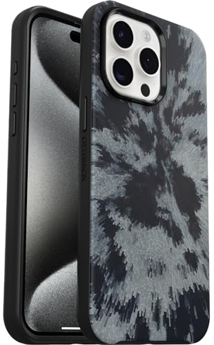 OtterBox Symmetry for MagSafe Case for iPhone 15 Pro Max, Shockproof, Drop proof, Protective Thin Case, 3x Tested to Military Standard, Black/Grey