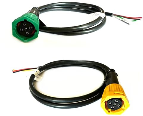 MelTruck® 2x Bajonettstecker 5 polig Verbinder Kabel 1m für Anhänger Rückleuchten Stecker