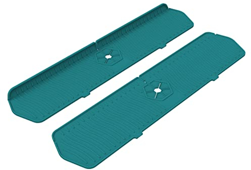 Samuliy Bandeja Colectora De Goteo con Mango De Silicona para Grifo - Protector De Drenaje del Fregadero Detrás del Grifo | Recogedor De Bandeja De Goteo De Agua para Fregadero De Cocina