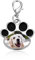 PiercingJak Photo Personnalisé Porte-clés Patte de Chien Chat Pendentif Cadeau Personnalisable Chien Chat Animal de Compagnie Best Friend Amitié Anniversaire Famille (Noir)