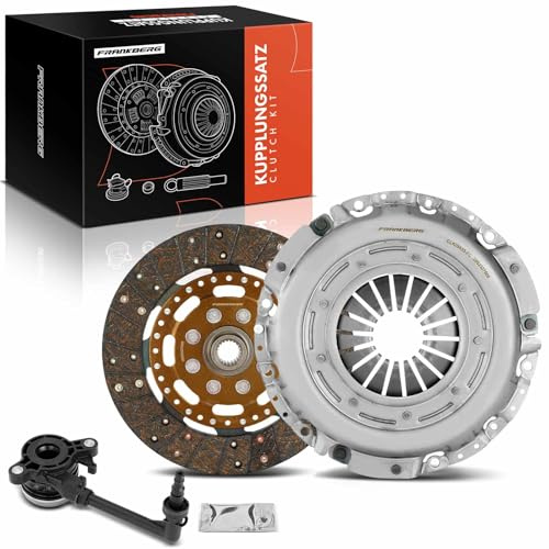 Frankberg Kupplungssatz Kupplung Schaltgetriebe Replace #2335400QAG | Kompatibel mit Nissan Qashqai +2 I J10 NJ10, Koleos I HY, X-Trail T31; mit Zentralausrücker und Synthetischem Fett