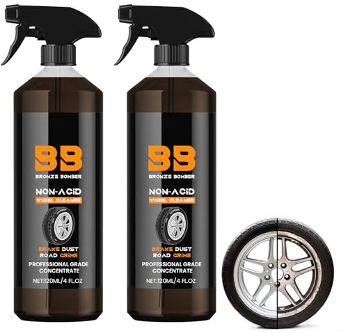 Felgenreiniger Bronze Bomber Felgenreiniger, Säurefreier Felgenreiniger, Bronze Bomber Bremsradreiniger, Bremsbomber-Radreiniger, Brake Bomber Cleaner Kraftvoller Felgenreiniger (2 Stück)