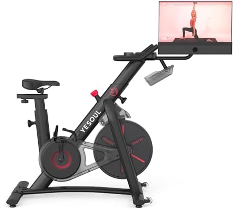 Yesoul G1M Plus heimtrainer fahrrad Indoor peloton Bike, fahrrad hometrainer für zu Hause, mit drehbarem Bildschirm und Vierfach-Lautsprechern, Cardio geräte für zuhause, 160 kg belastbar