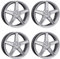 4x AUTEC Felgen Alufelgen DELANO 8.0x19 ET45 5x112 Hyper Silber kompatibel mit BMW 2er X1 iX1 X2 1
