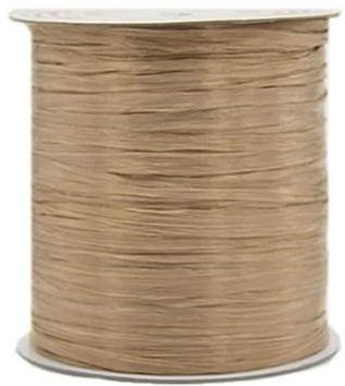 250 Meters Natural Raffia Straw Yarn Buckwheat Raffia Yarn Paper Yarn Ribbon Yarn Paper Raffia Straw Yarn Sun Hat Yarn Crochet and Knit Yarn(Gold Brown)