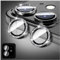 LucBuy Camera Lens Protector Compatible for iPhone 12/12 Mini, Glitter 9H Tempered Glass Camera Cover Film Stickers, Automatic-Alignment Individual Metal Rings Shiny Phone Accessories