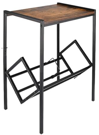 FytStycale Soporte para Tocadiscos con Patas de Metal, Mesa Auxiliar para Oficina