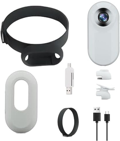 Nixieen Cámara de Cuello para Mascotas - Collar Inalámbrico HD 1080P para Gatos y Perros | Cámara de Acción Deportiva Compacta y Estable, Uso Amplio Capturar Aventuras y Momentos Divertidos