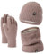 MüTze, Schal & Handschuh-Sets FüR Damen, Fashion MüTze Damen Winter Mit Bommel Fleece GefüTterte, Touchscreen Handschuhe Schal WäRmer MüTze Damen Herren 3 In 1 Set