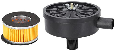 Baxnore Air Compressor Intake Filter, Noise Reduction Muffler, Air Compressor Noise Muffler, Exhaust Noise Filter for Blowers Boilers Exhaust Ports ((plastic))