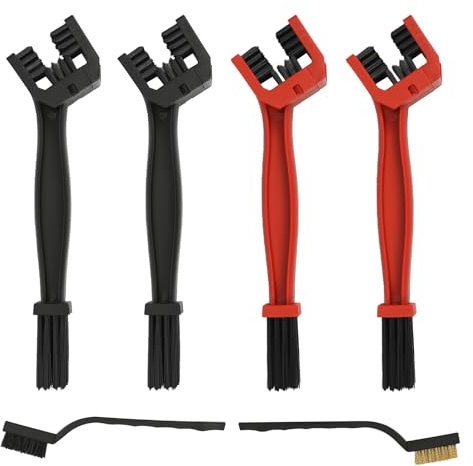 Cepillo Limpia Cadenas Moto,6 Pcs Cepillos de Cadena de Bicicleta,Herramienta Limpieza Engranajes,Limpia Cadenas Motocicleta,Cepillo para Cadena y engranes