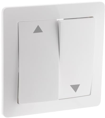 Bouton poussoir volet roulant - blanc - Zenitech