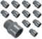 QUARKZMAN 12 Pcs Union PVC Raccord De Tuyau 3/4 Adaptateur Mâle Connecteur Fileté Raccord De Vidange D'évier pour Connexion De Tuyaux, Gris