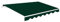 Tenda retrattile esterna 400 x 250 cm verde poliestere - Telone protezione solare UV - Inclinazione regolabile - Manovella inclusa - Manuale arrotolabile Terrazza Giardino