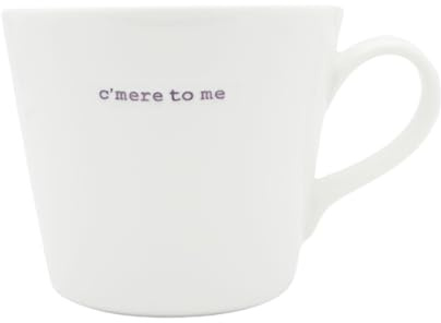 Keith Brymer Jones - Irish Word Range - Standard Ceramic White Mug - c’Mere to me - 350ml - Gift Boxed