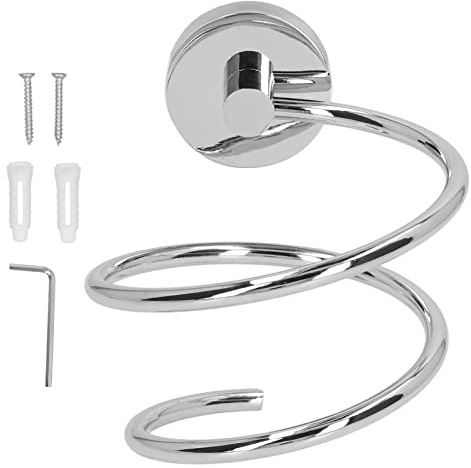 Respicefinem Edelstahl-Haartrockner-Rack an der Wand befestigter Hoch Leistungs Bad-Organizer mit 304 Edelstahl-Konstruktion für zugepflasterte Arbeits Platten (Chrome Plated)