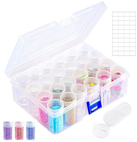 Diamond Painting Storage Box 24 Slots Bead Organizer, Storage Container