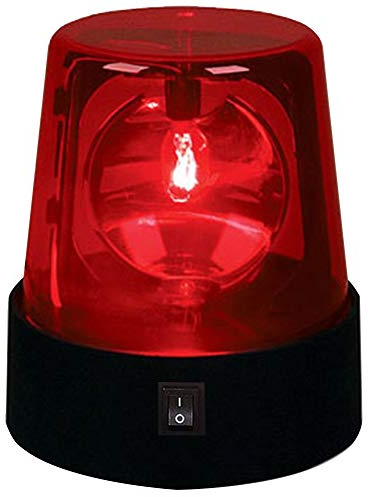 LED Strobe Light, 360° Rotating DJ Flashing Stage Lights, Stage Strobe Warning Beaco-n Siren, Disco Party Rotating Lamp with Switch Control for Home Parties Birthday (Red)