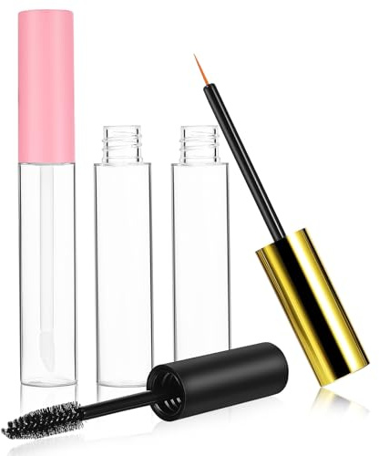 PRETYZOOM Nachfüllbare Kosmetiktuben Satz mit 10ml Leere Eyeliner und Mascara Flaschen aus Abs Pet Material Präziser Applikator für Reisen und Pendeln