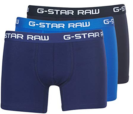 G-STAR RAW Herren Classic Trunk Color 3-Pack, Mehrfarben (lt Nassau Blue/Imperial Blue/maz Blue D05095-2058-8528), XS