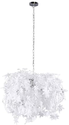 Lindby Pendelleuchte Maple (Modern) in Weiß (3 flammig, E27) - Textil Hängeleuchte Esstischlampe Hängelampe Wohnzimmerleuchte