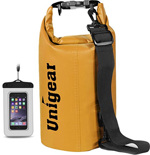 Unigear Dry Bag, Wasserdicht Taschen mit Handytasche und Gurte für Boot und Kajak, Angeln, Rafting, Schwimmen, Camping und Snowboarden, MEHRWEG