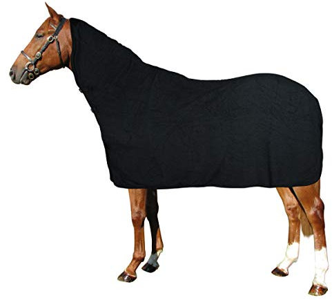 Tecno, Coperta Spugna Cloth High, Utile per Proteggere Il Cavallo dagli Sbalzi di Temperatura, dalla Pioggia e dagli Insetti, Nero 145 cm