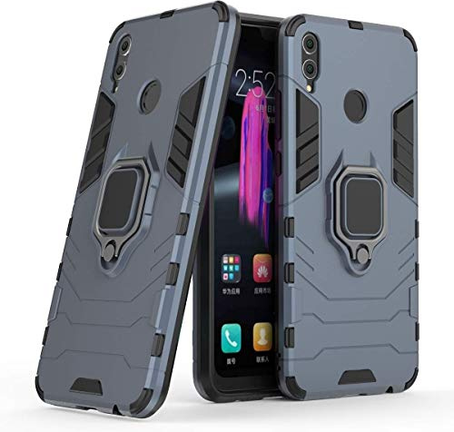 Kompatibel mit Honor 8X Hülle, Ring Ständer Magnetischer Handyhalter Auto Caseme Schutzhülle Case für Huawei Honor 8X (Navy Blau)