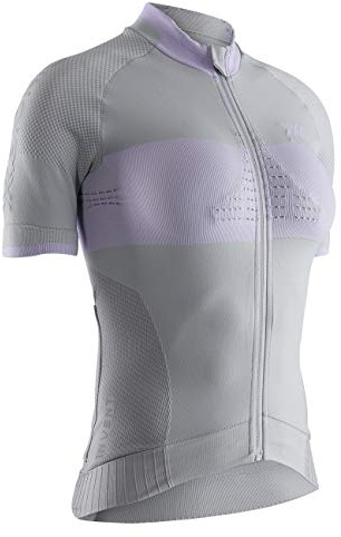 X-Bionic Invent 4.0 Kurzarm-Radsport-Kompressions-Jersey-T-Shirt mit Reißverschluss Grau Frau Grösse S