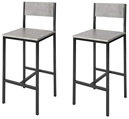 SoBuy FST53-HGx2 2-er Set Barhocker Barstühle mit Rücken-Lehne Thekenstühle mit Fußstütze Sitzhöhe 67 cm BHT ca.: 38x95x40cm
