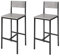 SoBuy FST53-HG x2 Lot de 2 Chaises Hautes Tabourets de Bar Cuisine Chaises de Bar avec Repose-Pieds