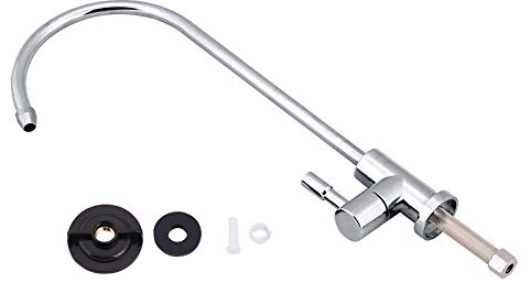 Grifo Cuello Ganso, Grifo Fregadero Cocina Acero Inoxidable 1/4 '' Grifo De Ósmosis Inversa Cromada Ro Filtro Agua Potable Para Filtros De Agua, Ablandadores Agua, Máquina De e