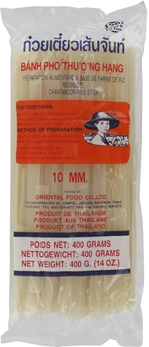 Farmer Reisnudeln – Thailändische, 10 mm breite Reisbandnudeln aus Reismehl, gerade – 1 x 400 g