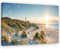 Leinwandbild XXL Strand Wandbild Kunst Leuchtturm Blau 120x80 cm
