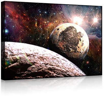 lightbox multicolor | Bilder beleuchtet | Alien Planeten im Weltall | 100x70 cm | Front Lighted