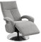 CAVADORE TV-Sessel Tirol / Fernsehsessel mit manuell verstellbarer Relaxfunktion / 74 x 112 x 82 / Strukturstoff: Hellgrau