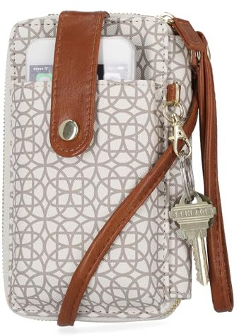 Mundi Jacqui Porte-monnaie en cuir vegan RFID pour femme, Bridgehampton Sand
