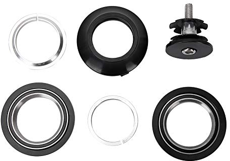 Joyzan Bike Head Set Handlebar Stem Spacer Tube, Bicycle Bearing Bowl Group Threadless Tapered Sealed Nuts Aluminum Alloy External Accessory for Mountain Bicycles Tube Straight Replacement Road Kit