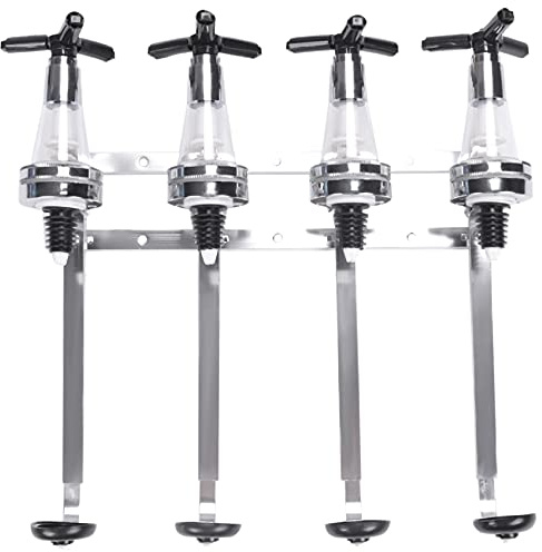 Pmandgk 4 Bottle Stand Optics Dispenser Drinks Wall Mounted – Spirit Steel