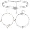 3 Stück Fußkettchen Damen, Boho Fußkettchen Set Strand Fußkettchen Modeschmuck Verstellbare Fußkette Geschichtete Fußkettchen Doppelt Wasserfestes Fußkettchen Zweireihige Fußkette für Frauen Mädchen