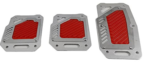 Pedalbduckung Rutschfest Fußstütze Sportpedale Pedal Kappen Manuelle Auto Schwarz Bremse Kupplung Accelerator Plastik Metall Universal Set