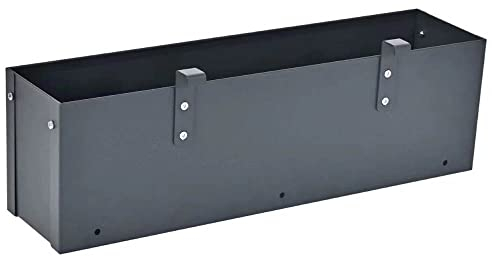 WESTMANN Pflanzkasten für Mülltonnenverkleidung Planum | Metall 50x12x16 cm Grau | Blumenkasten für Mülltonnen Sichtschutz & Mülltonnenbox
