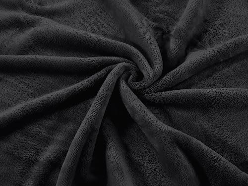 Bach's Betten Welt Wohndecke Flanell Kuscheldecke extra Gross und super Soft Oeko-tex (anthrazit)