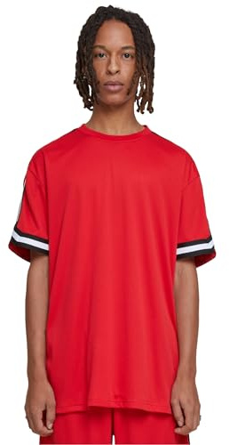 Urban Classics Herren Oversized Stripes Mesh Tee