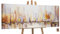 YS-Art Abstrakt Stil Acryl Gemälde auf Leinwand Megapolis Großstadt handgemalt Wandbilder Wohnzimmer modern Wohndekor Bilder Büro echte Kunstwerke gerahmt 180x60 cm