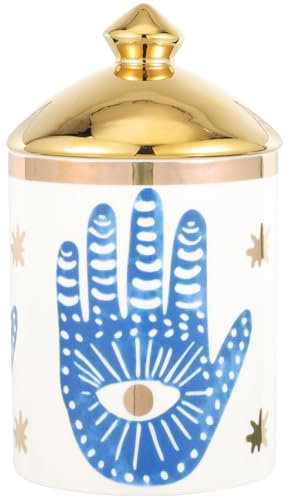 LIFKOME Pot De Rangement Céramique Avec Pour Bijoux Conteneur Décoratif Pour Bougies Et Stockage Articles Divers Pour Maison Les Fêtes Occasions Spéciales