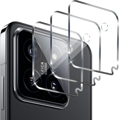QULLOO Kamera Schutzfolie für Xiaomi 14, 3 Stück 9H Härte Kamera Schutz Glas HD Klar Linse Folie Anti-Kratzen Kameraschutz